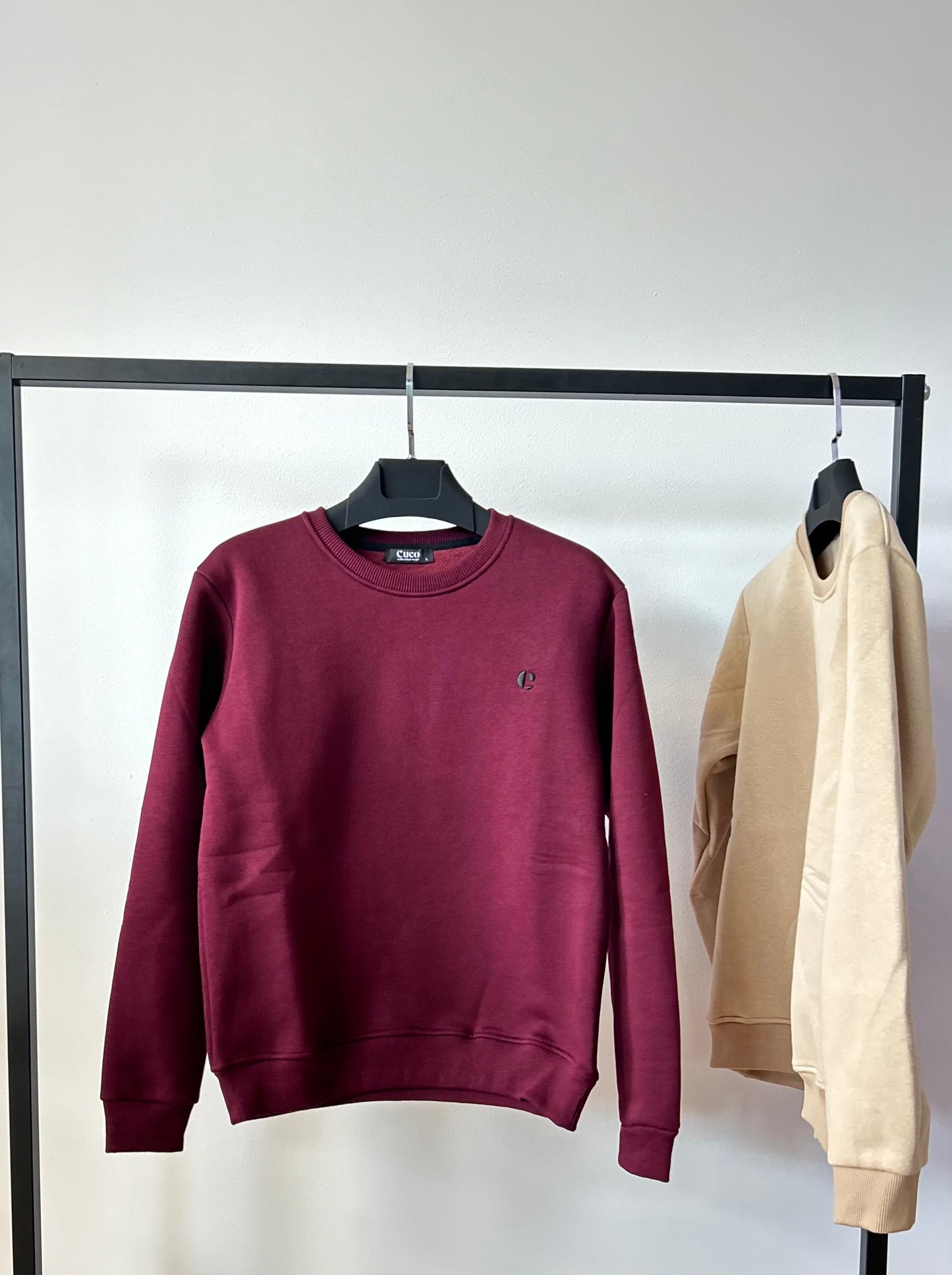 Fleece-Pullover Burgund