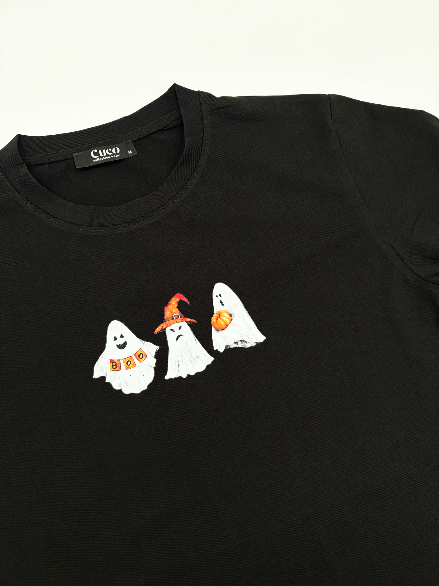 Schwarz T-Shirt Aquarell Halloween Hexen